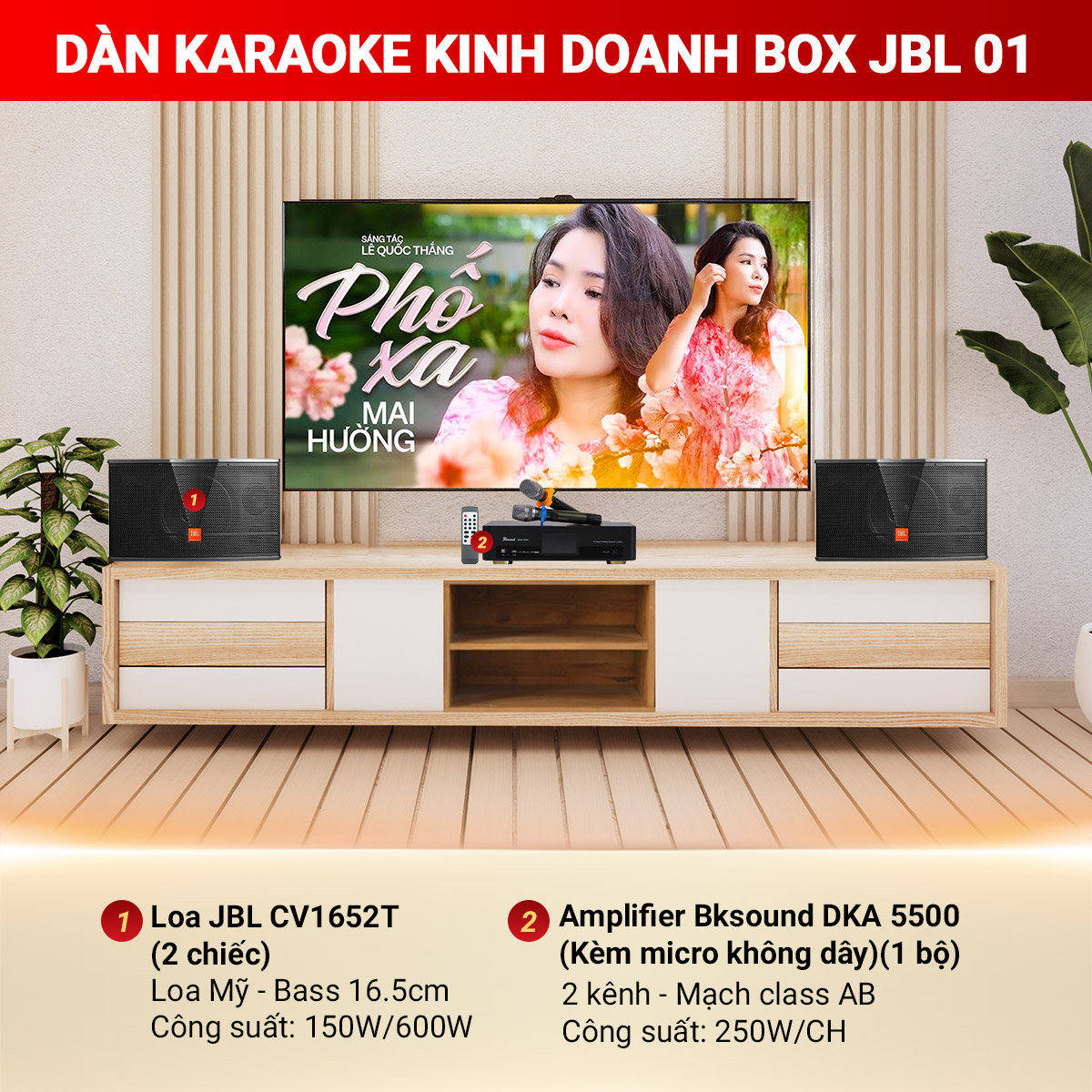 Dàn karaoke kinh doanh box JBL 01