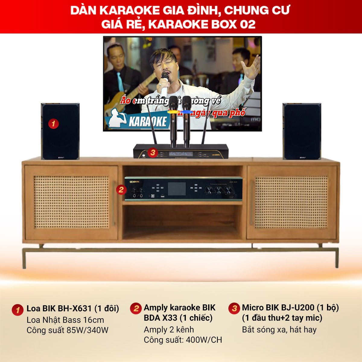 Dàn karaoke gia đình, Chung Cư Giá Rẻ, Karaoke Box 02