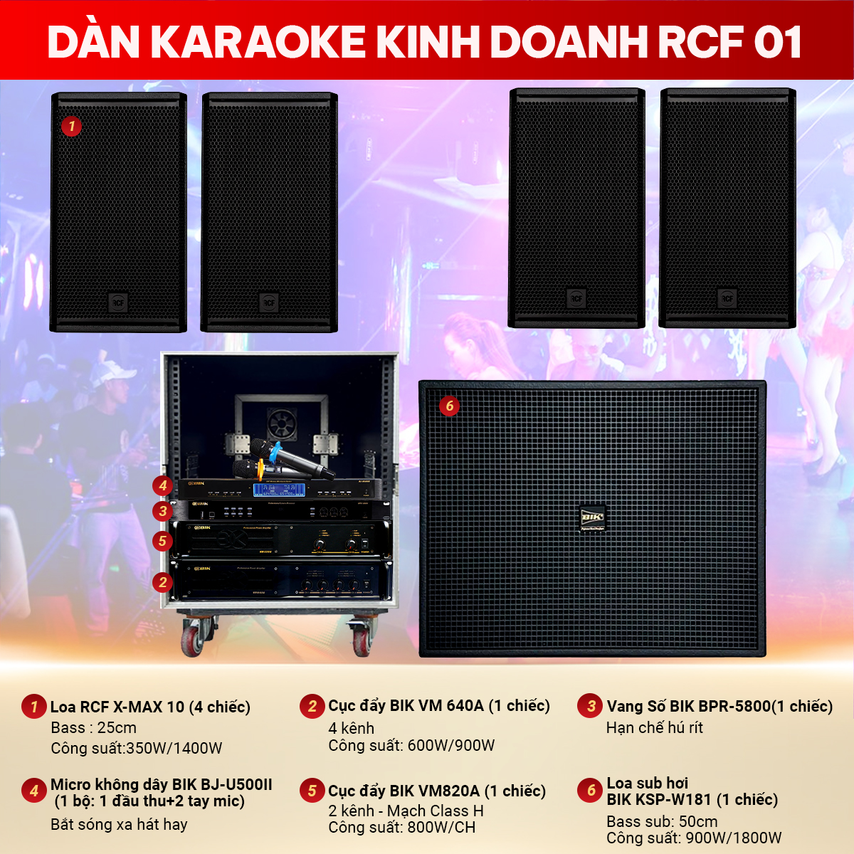 D&agrave;n karaoke kinh doanh RCF 01