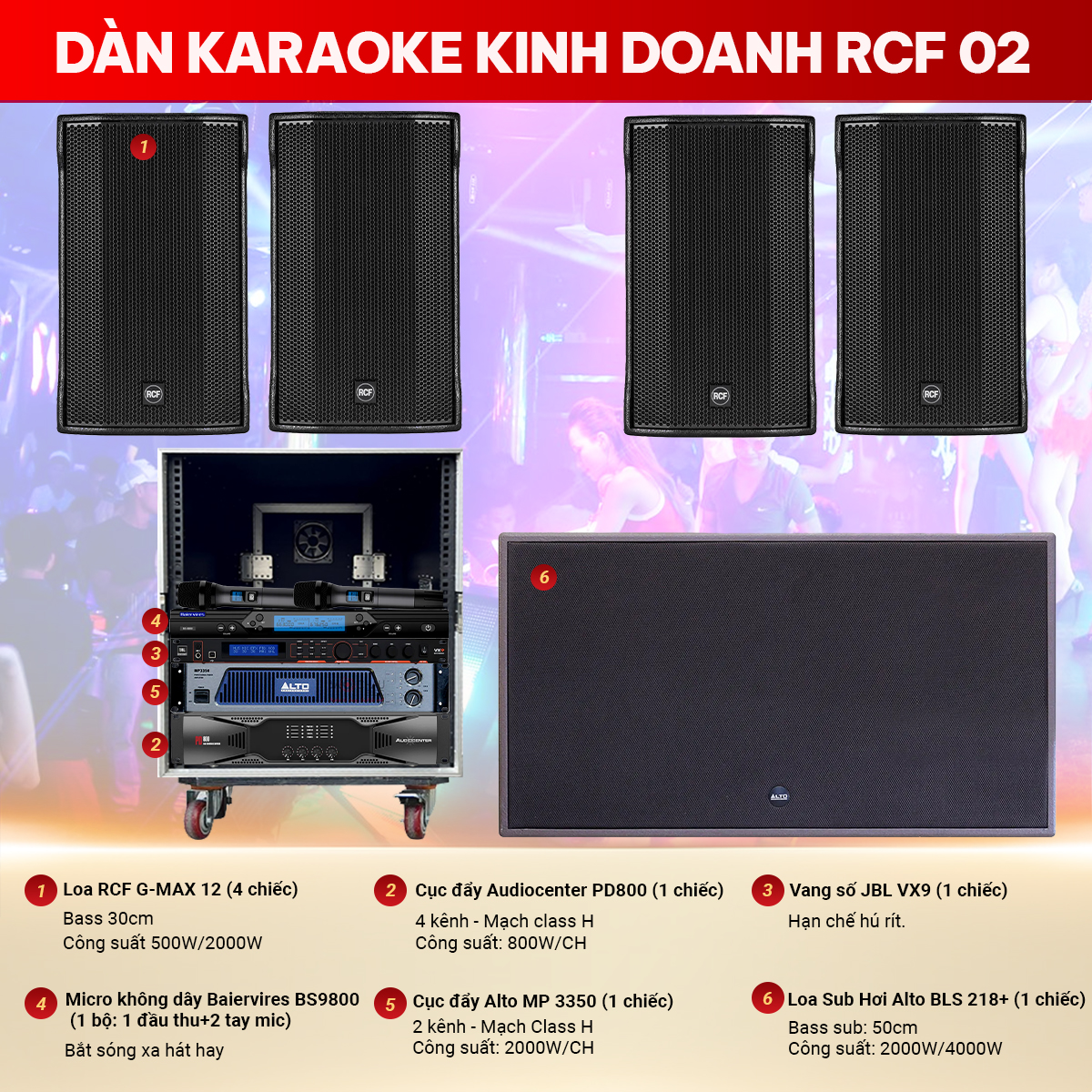 D&agrave;n karaoke kinh doanh RCF 02