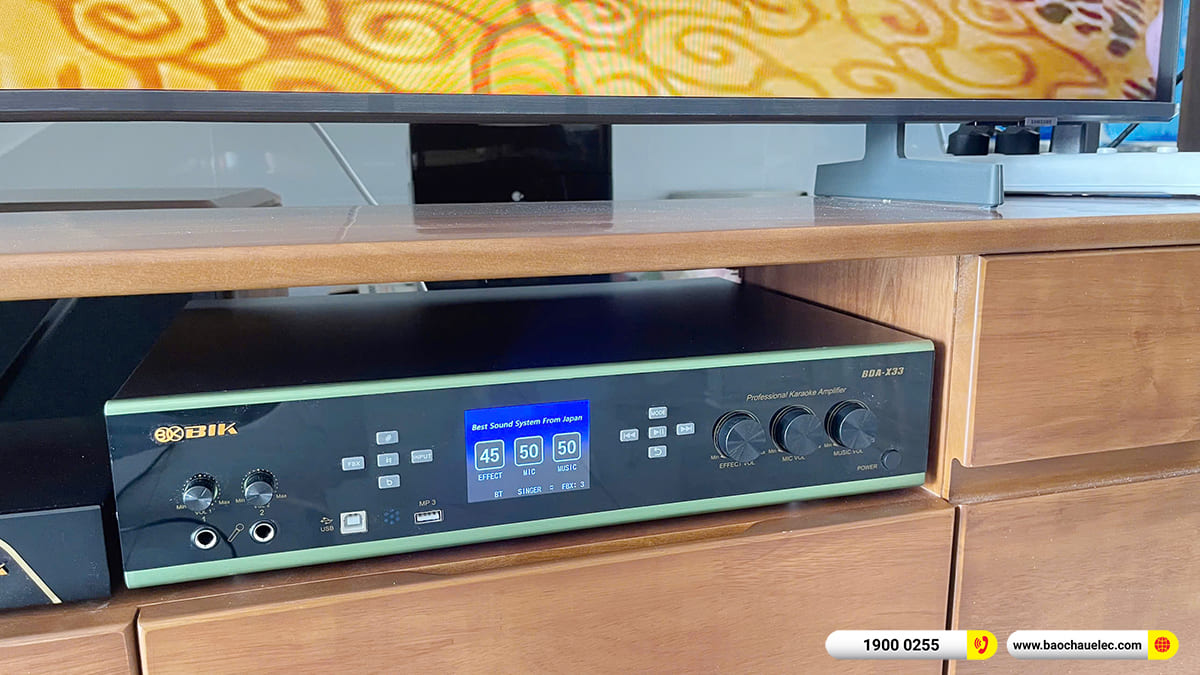 Lắp đặt d&agrave;n karaoke, nghe nhạc BIK hơn 30tr cho c&ocirc; Phụng tại Cần Thơ 