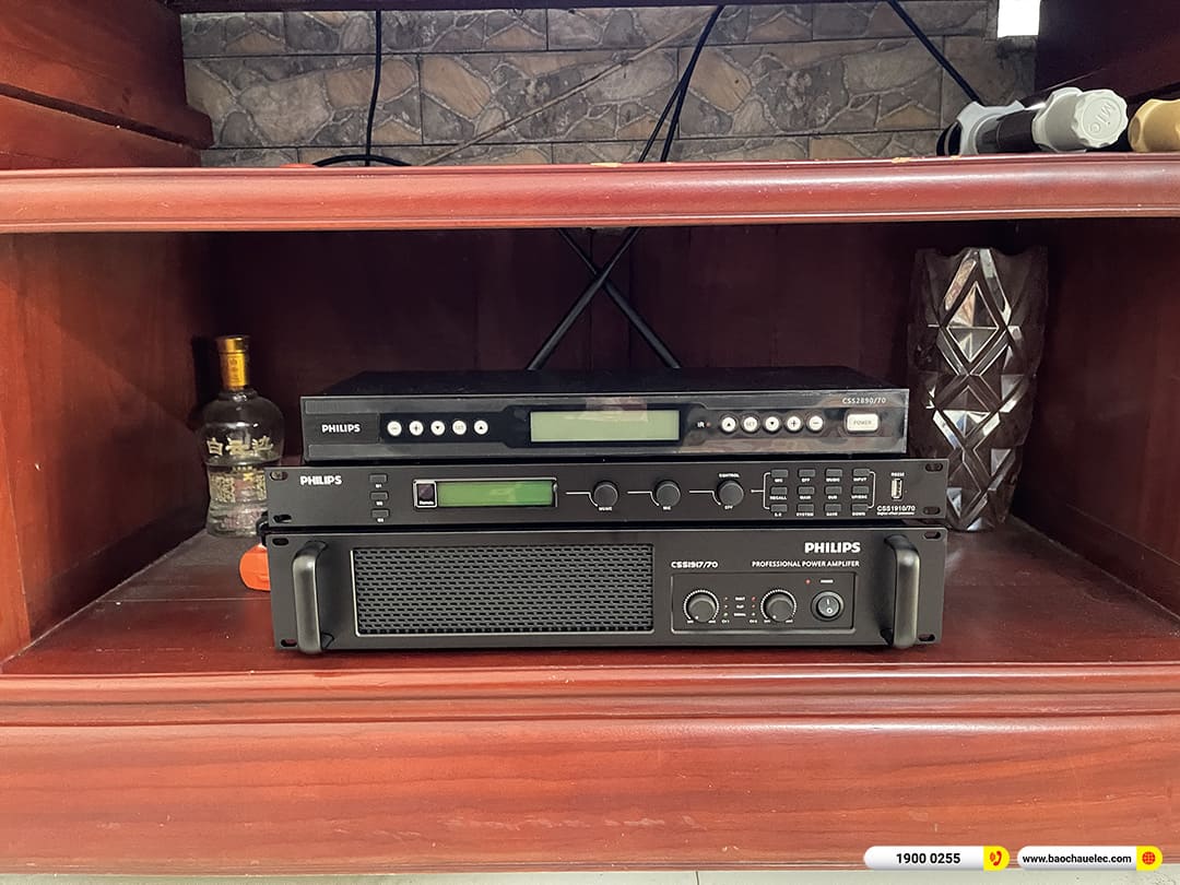 Lắp đặt d&agrave;n karaoke Philips gần 50tr cho chị Ngọc tại H&agrave; Nội 