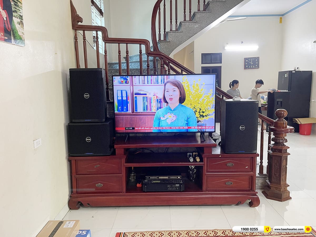 Lắp đặt d&agrave;n karaoke Philips gần 50tr cho chị Ngọc tại H&agrave; Nội 