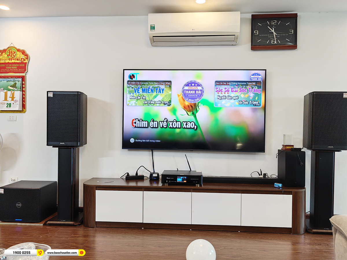 Lắp đặt dàn karaoke Philips gần 30tr cho chú Khánh tại Hà Nội
