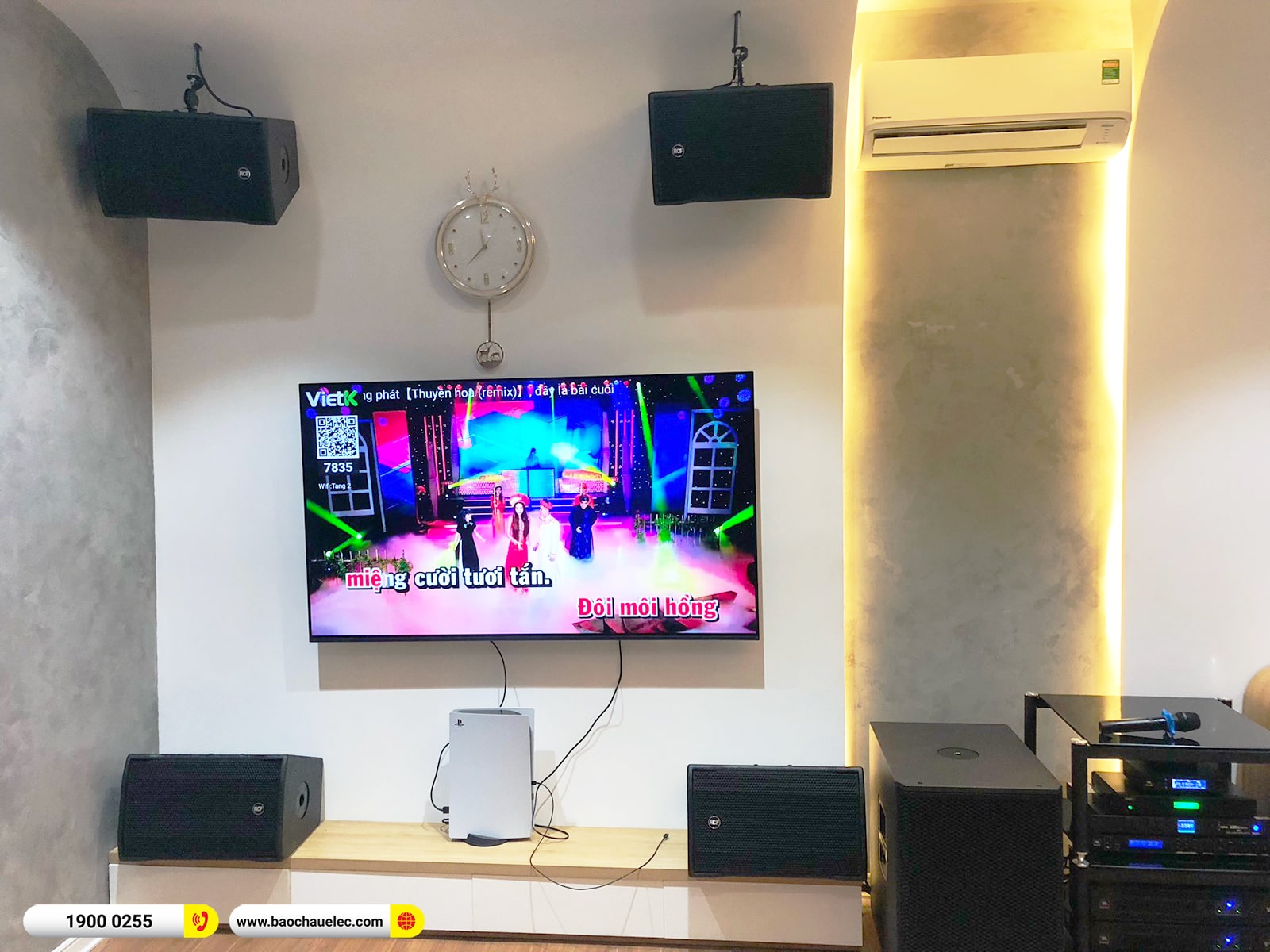 Lắp đặt dàn karaoke RCF hơn 210tr cho anh Công tại Hà Nội (RCF CMAX 4110, JBL V8, JBL VX8, 705AS MK3, VM300,…)