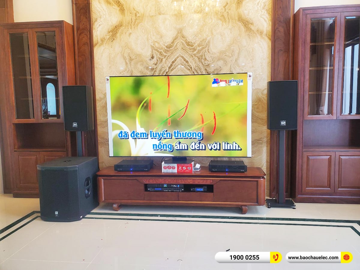 Lắp đặt dàn karaoke RCF hơn 200tr cho anh Cương tại Hà Nội (RCF C5212-94, IPS 2.5K, IPS 5.0K, PRX418S,…)