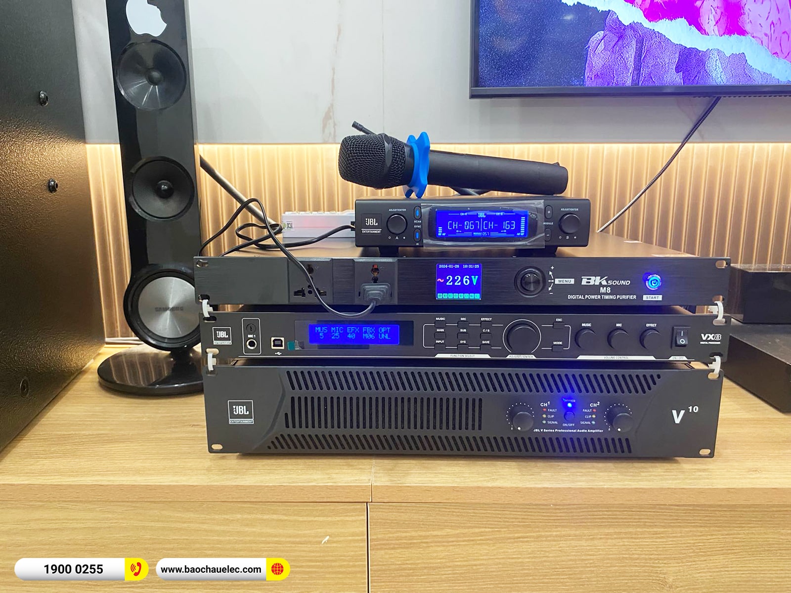 Lắp đặt dàn karaoke RCF khoảng 113tr cho anh Mạnh tại Hà Nội (RCF CMAX 4112, JBL V10, JBL VX8, TS12S, VM300, M8) 