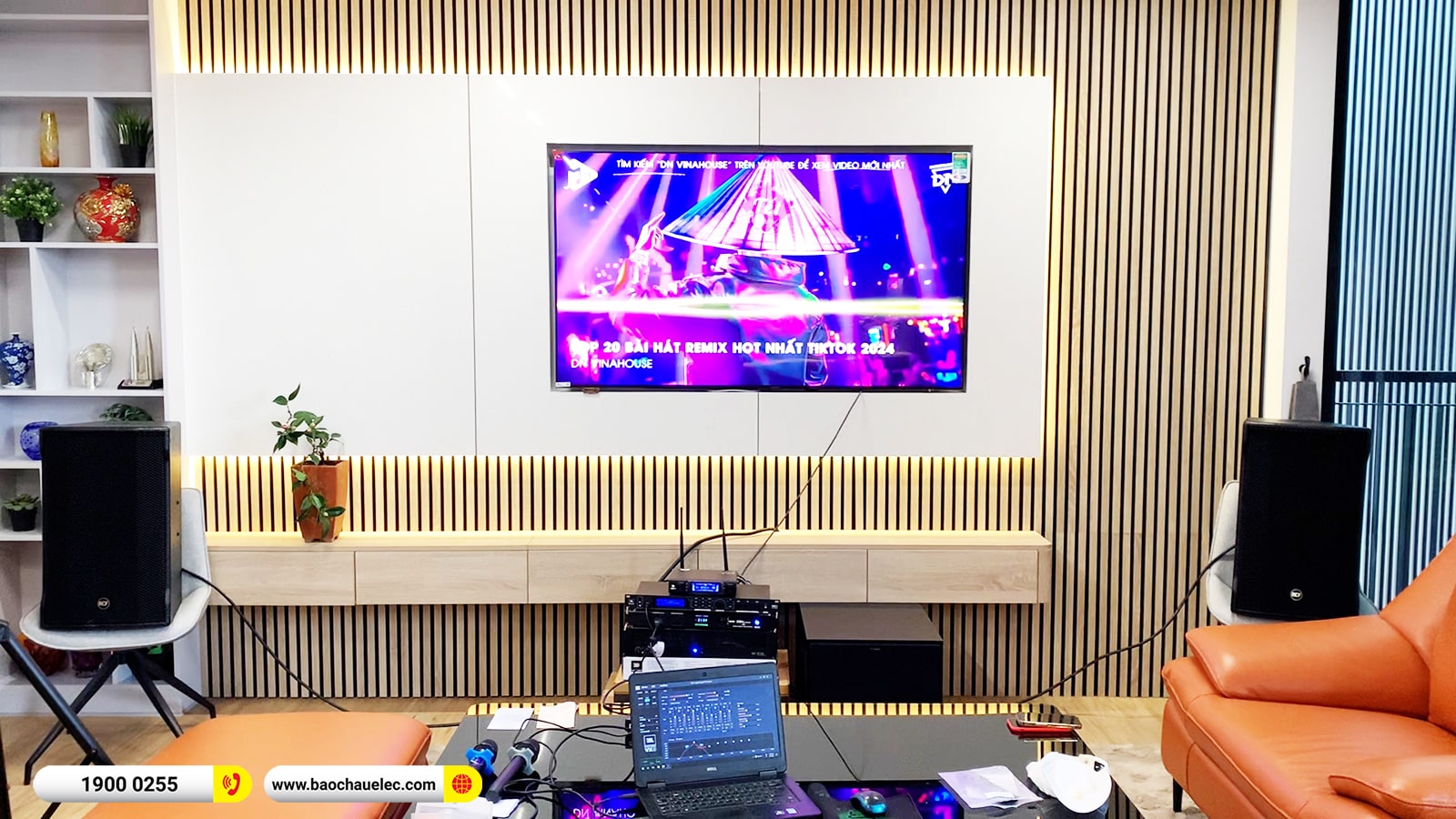 Lắp đặt dàn karaoke RCF hơn 121tr cho cô Liên tại Hà Nội (RCF CMAX 4112, IPS 5.0K, JBL VX8, R121SW, VM300,…)