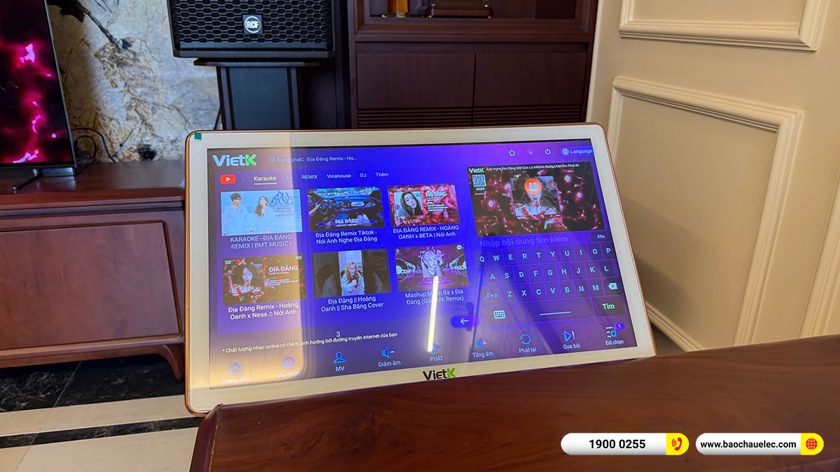 Lắp đặt 2 dàn karaoke VIP RCF hơn 500tr cho anh Cường tại Hà Nội