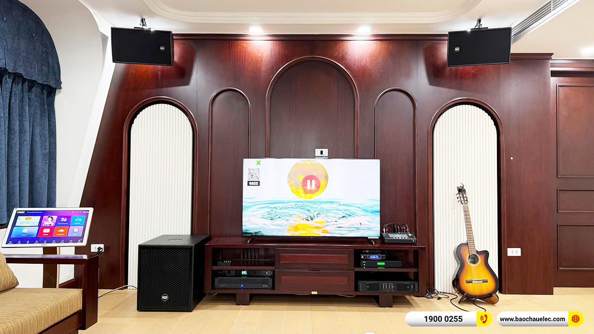 Lắp đặt 2 dàn karaoke VIP RCF hơn 500tr cho anh Cường tại Hà Nội