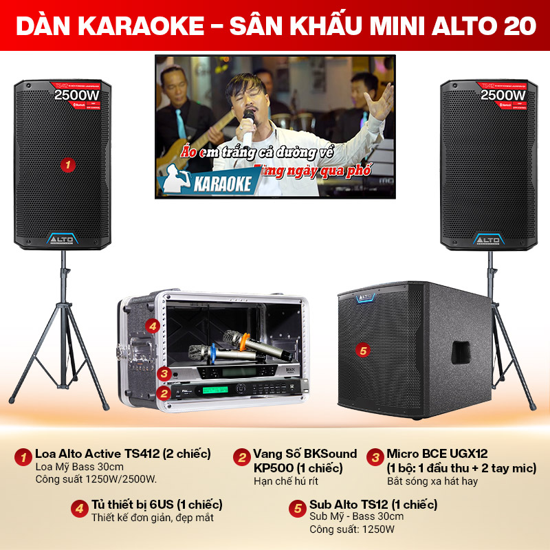 Dàn Karaoke - Sân Khấu Mini Alto 20