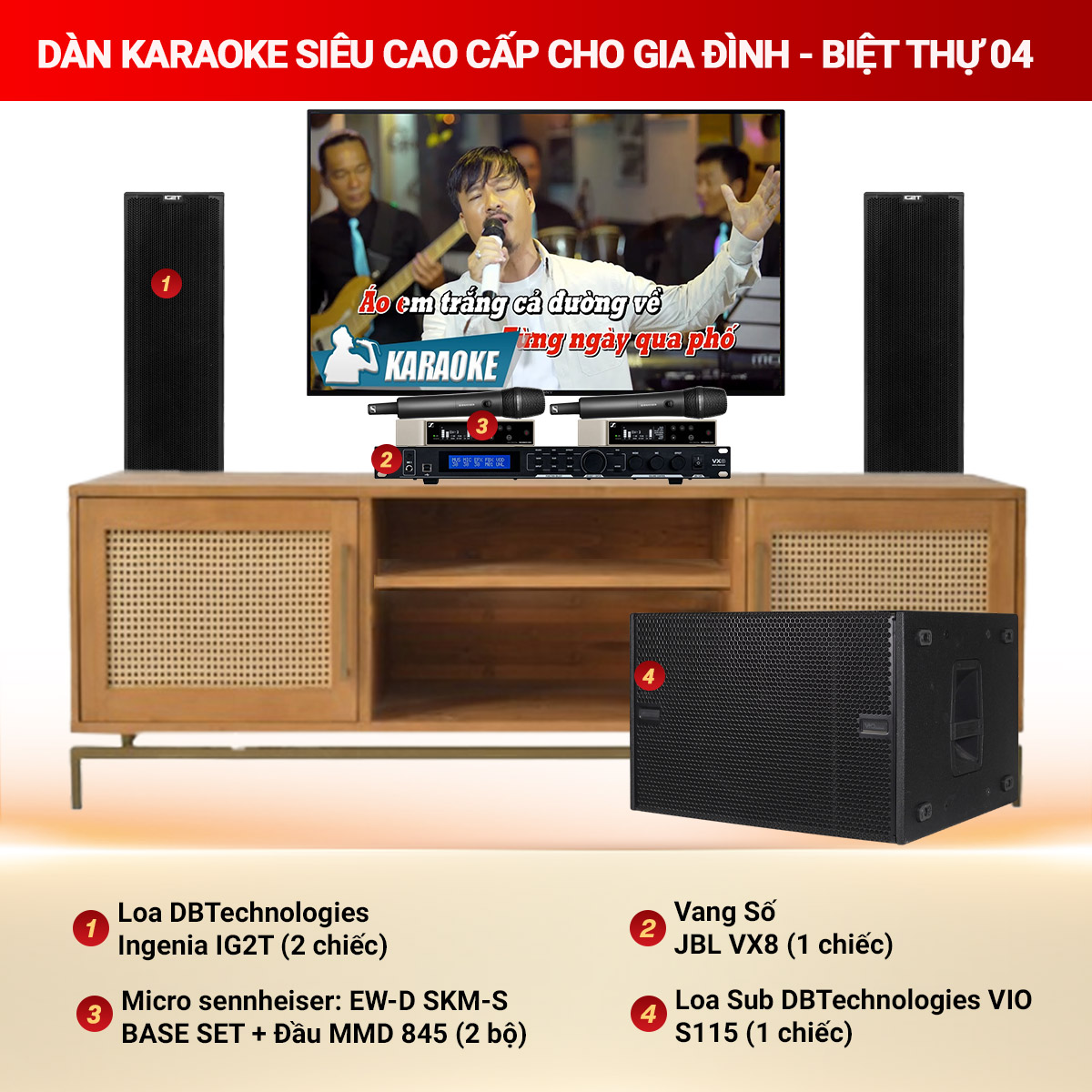 Dàn Karaoke Siêu Cao Cấp Cho Gia Đình - Biệt Thự 04