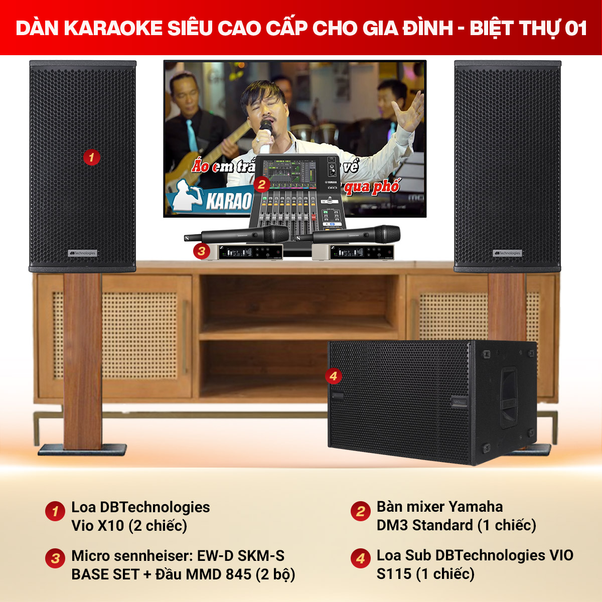 Dàn Karaoke Siêu Cao Cấp Cho Gia Đình - Biệt Thự 01