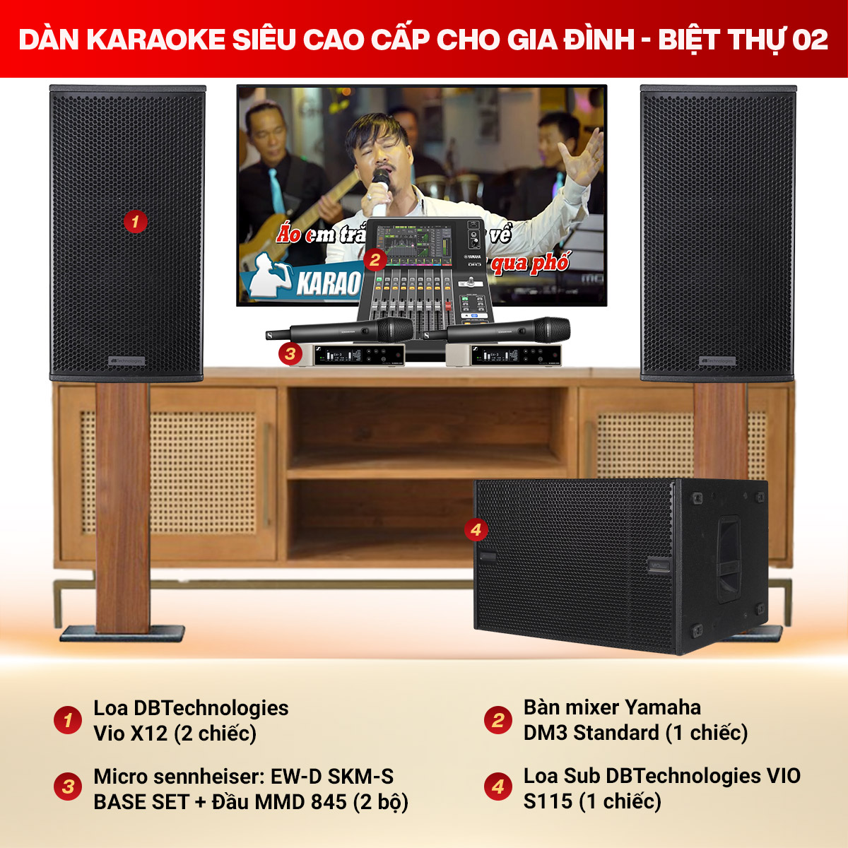 Dàn Karaoke Siêu Cao Cấp Cho Gia Đình - Biệt Thự 02