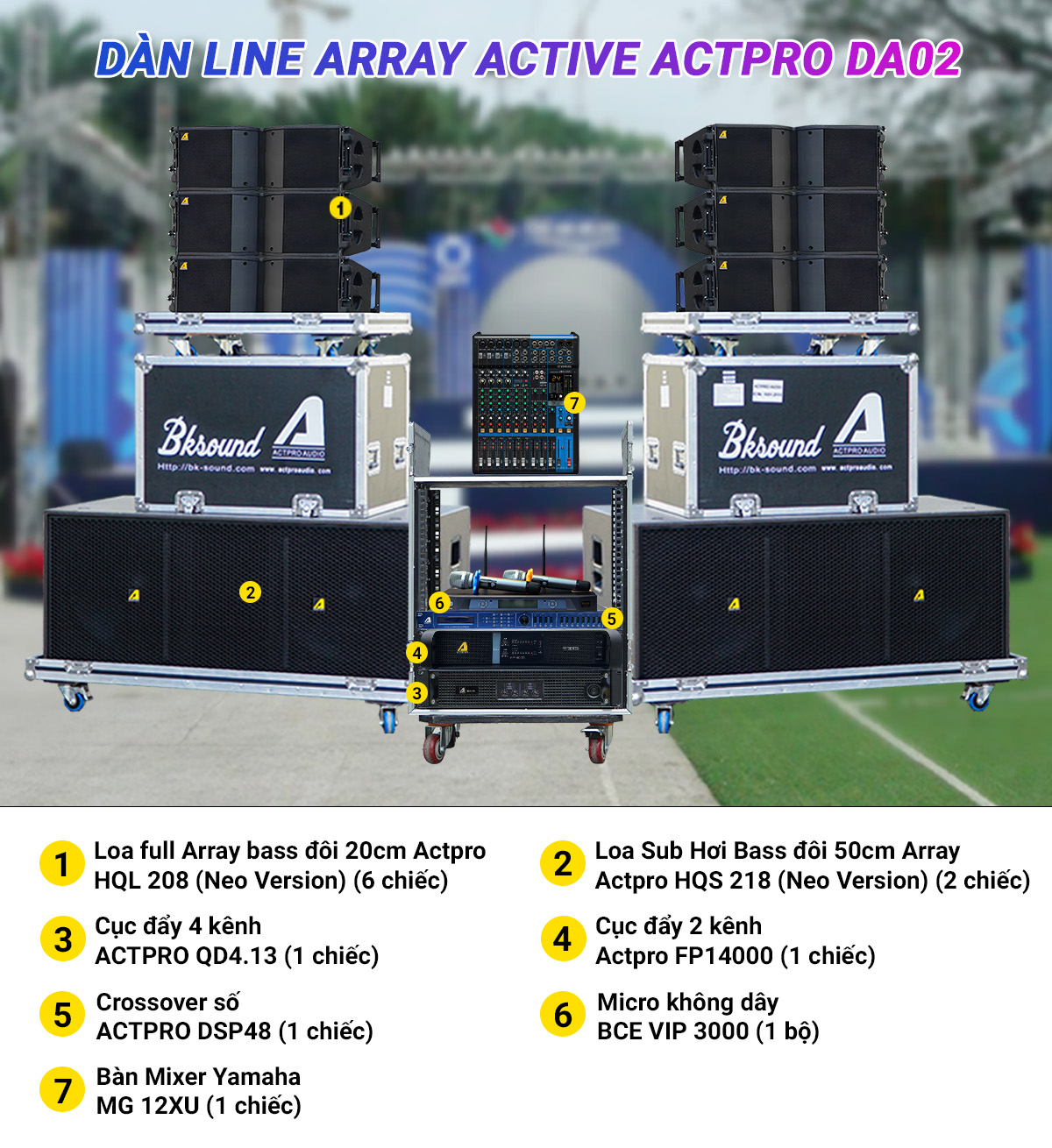 Dàn Line Array Active Actpro DA02