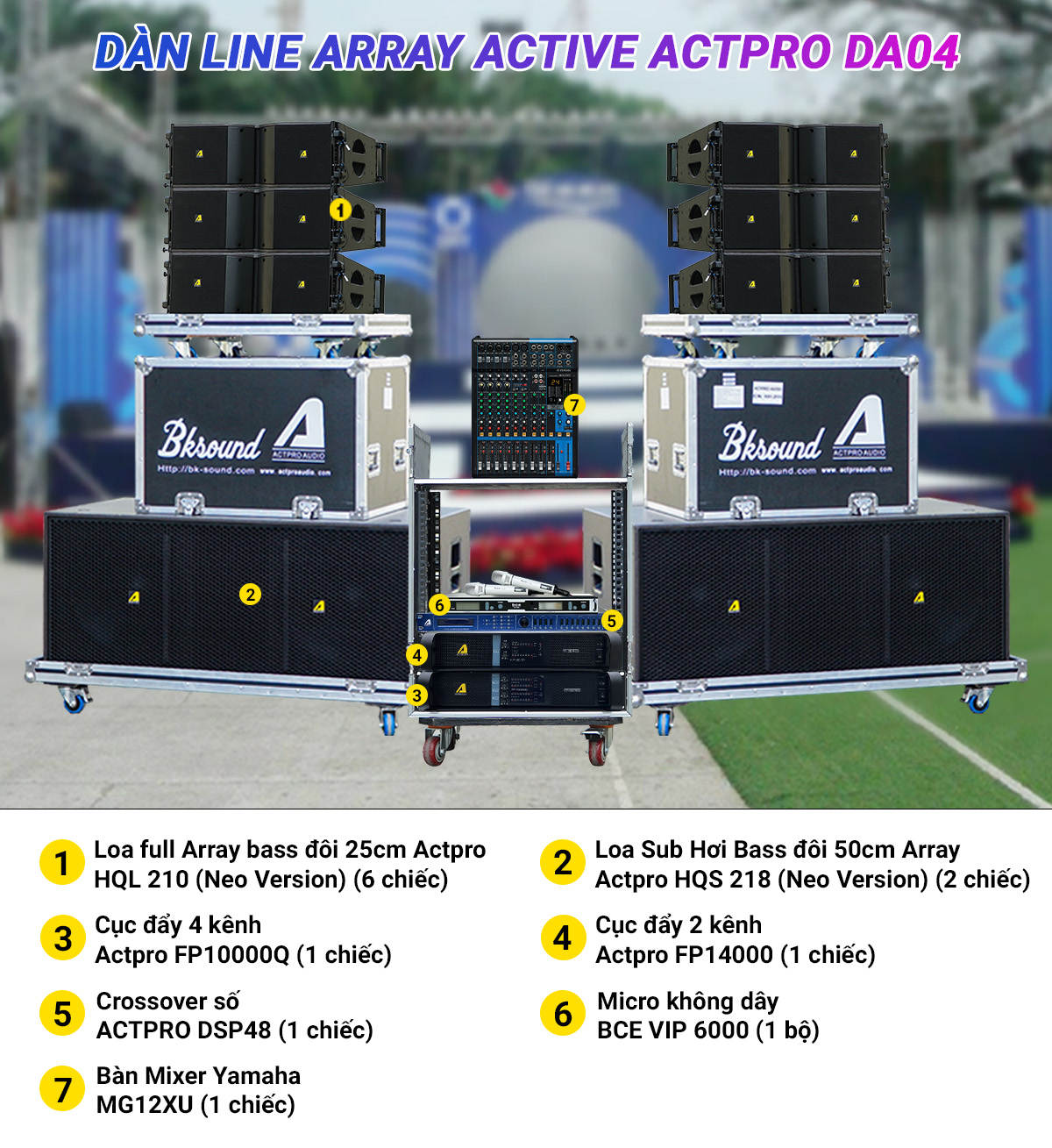 Dàn Line Array Active Actpro DA04