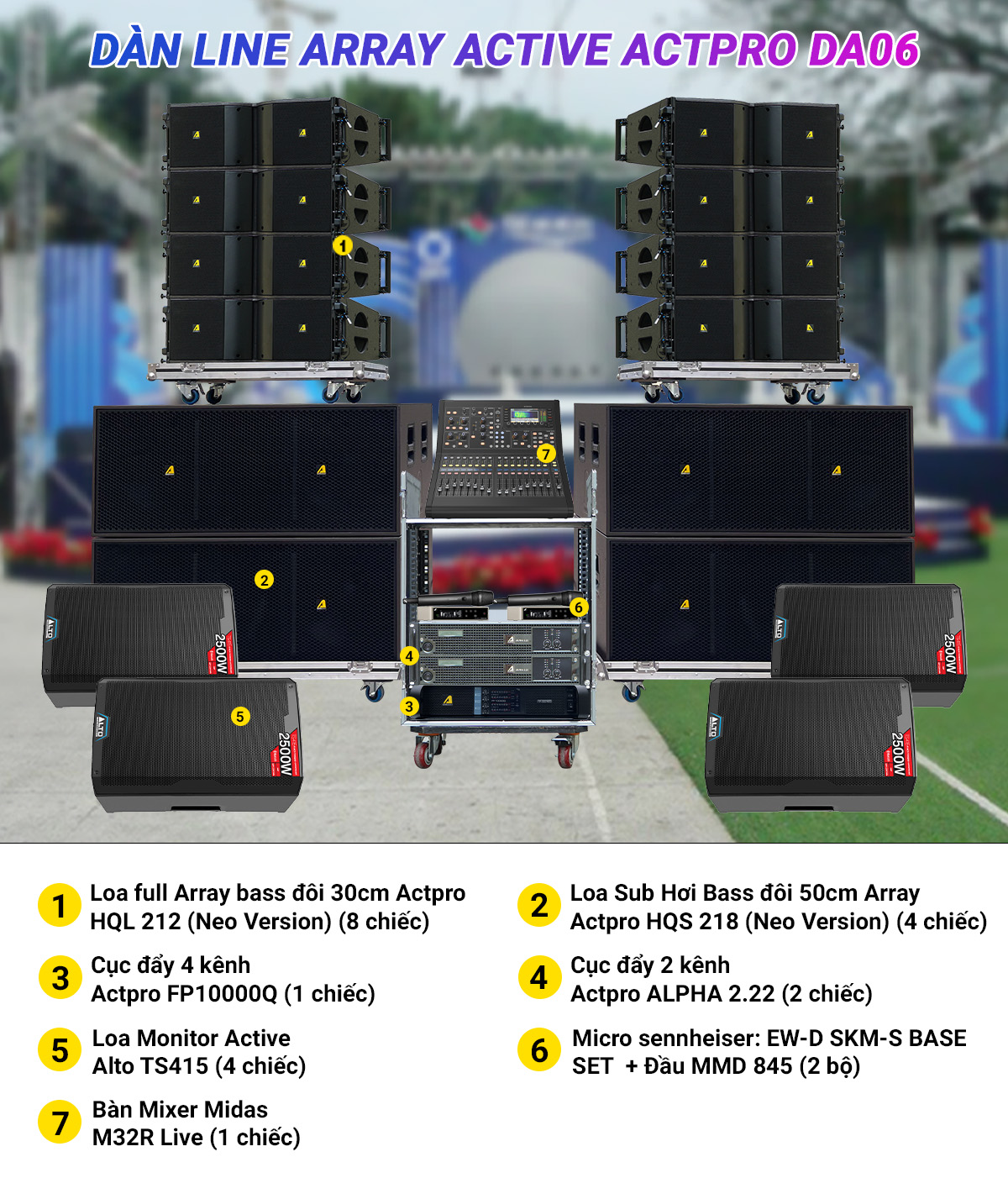 Dàn Line Array Active Actpro DA06