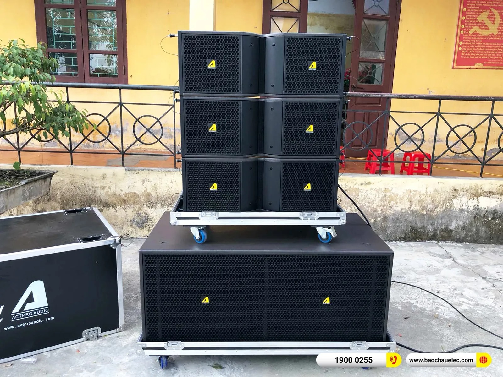 Lắp đặt dàn Line Array Actpro sự kiện, sân khấu cho Trường TH Đại Xuân tại Bắc Ninh