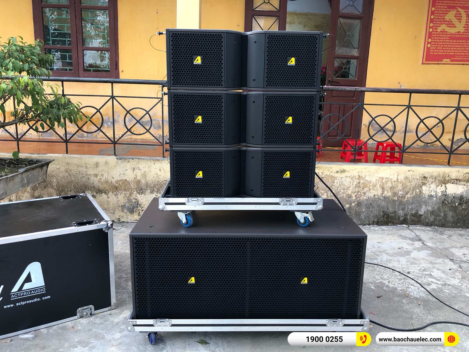 Lắp đặt dàn Line Array Actpro sự kiện, sân khấu cho Trường TH Đại Xuân tại Bắc Ninh