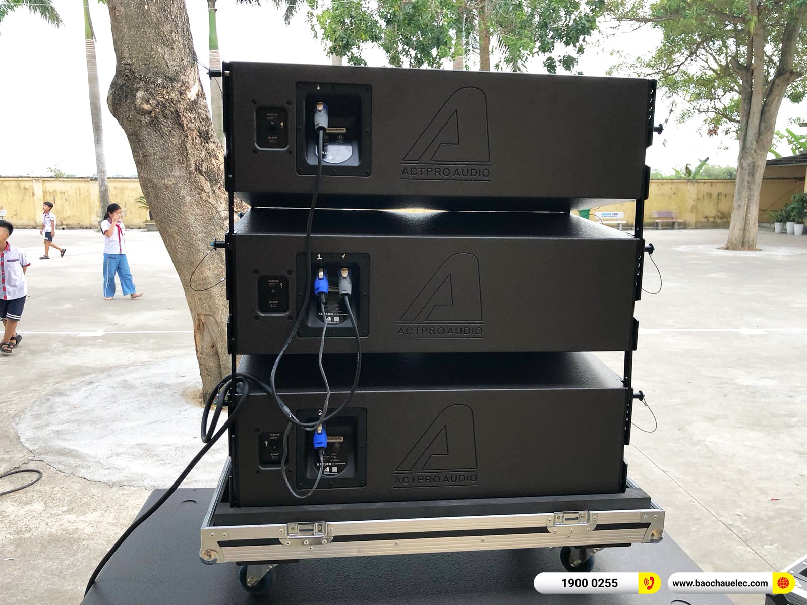 Lắp đặt dàn Line Array Actpro sự kiện, sân khấu cho Trường TH Đại Xuân tại Bắc Ninh