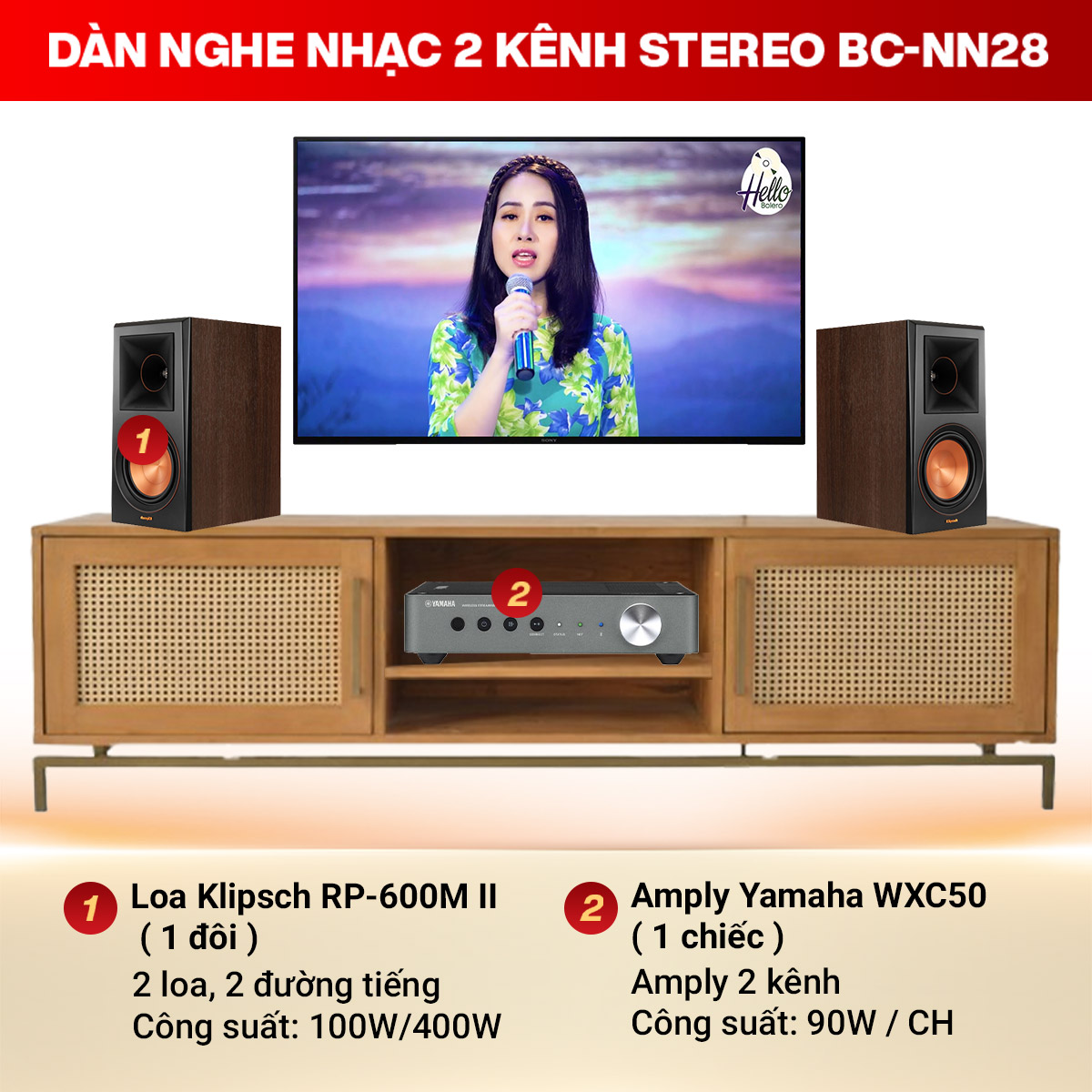 Dàn Nghe Nhạc 2 Kênh Stereo BC-NN28