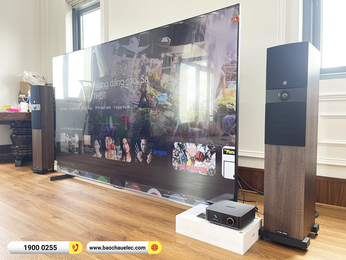Lắp đặt dàn nghe nhạc Fyne Audio hơn 22tr cho anh Minh tại Vĩnh Long