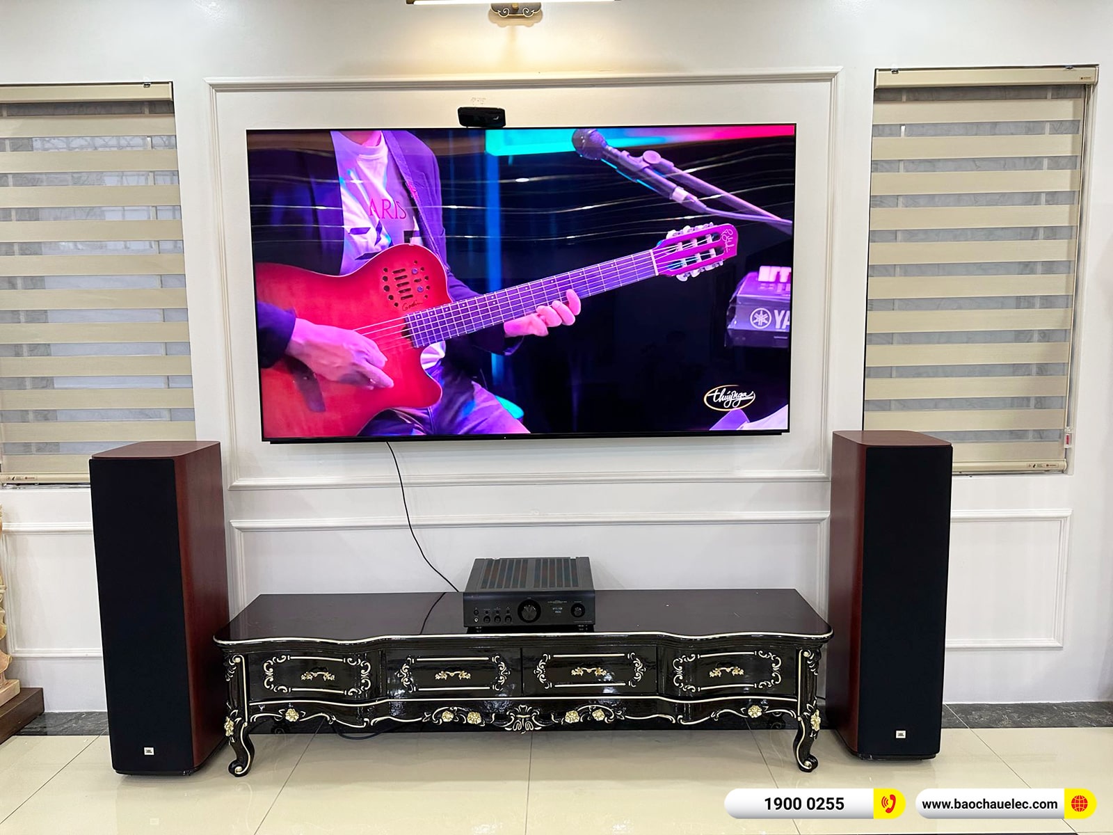 Lắp đặt dàn nghe nhạc JBL hơn 75tr cho anh Thành tại Hà Nội (JBL Studio 690, Denon PMA 1700NE)
