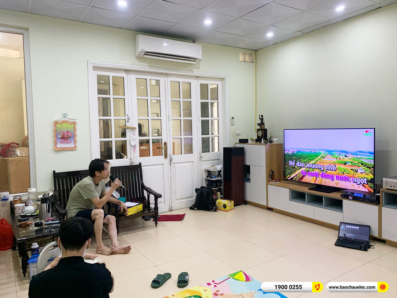 Lắp đặt dàn nghe nhạc, karaoke JBL hơn 20tr cho chú Đoàn ở Hà Nội 