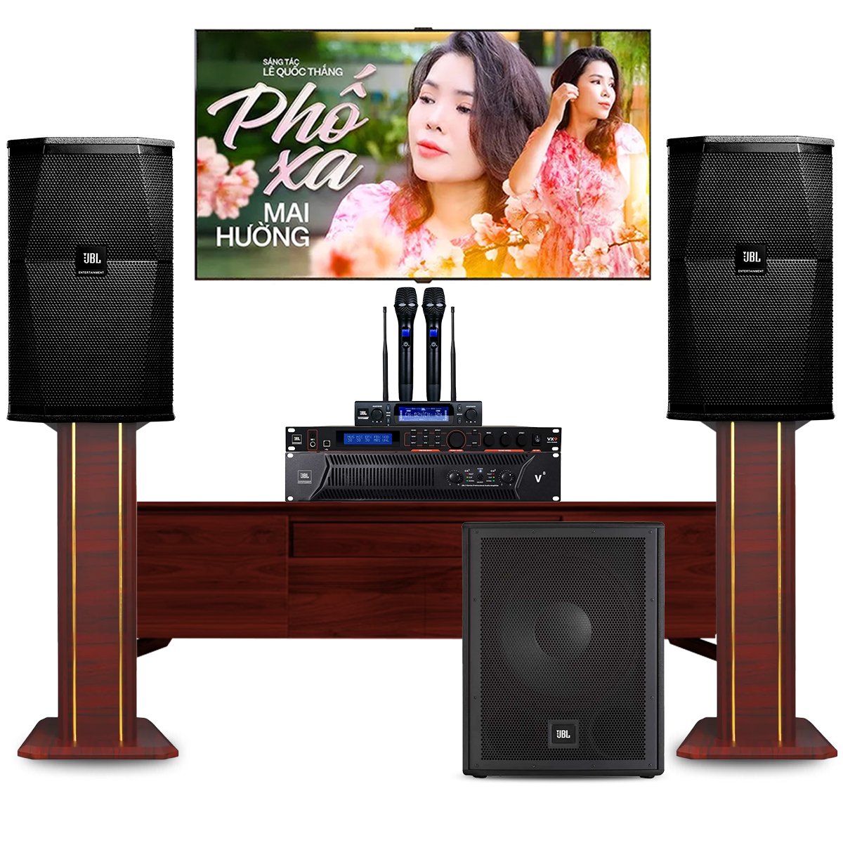 D&agrave;n karaoke đồng bộ full JBL 08