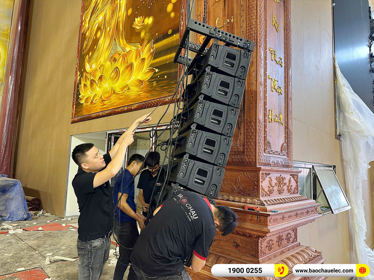 Hệ thống Line Array Audiocenter Avanda 210A hơn 1 tỷ cho Chùa Khai Nguyên tại Hà Nội 