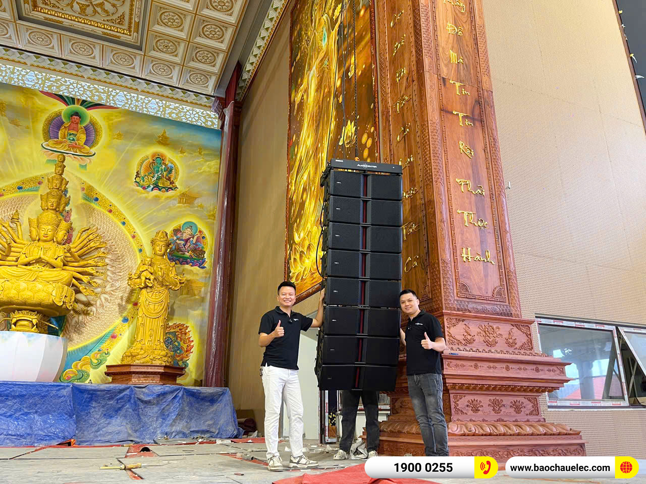 Hệ thống Line Array Audiocenter Avanda 210A hơn 1 tỷ cho Chùa Khai Nguyên tại Hà Nội 