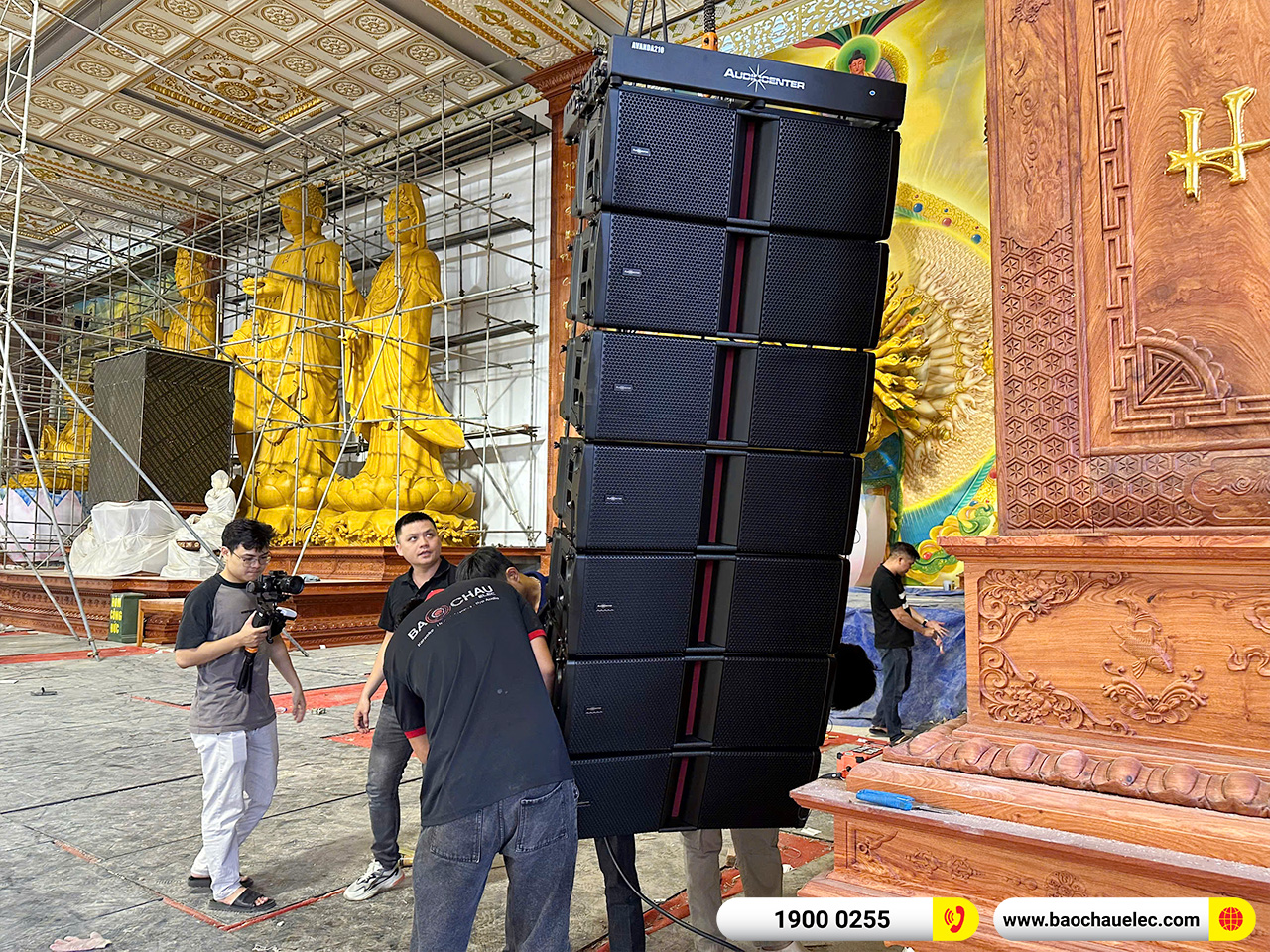 Hệ thống Line Array Audiocenter Avanda 210A hơn 1 tỷ cho Chùa Khai Nguyên tại Hà Nội 