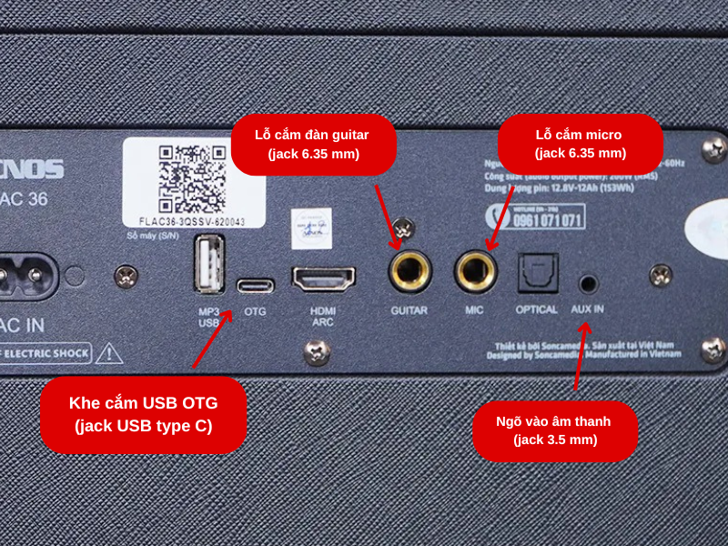 Hướng dẫn sử dụng loa Acnos Flac 36