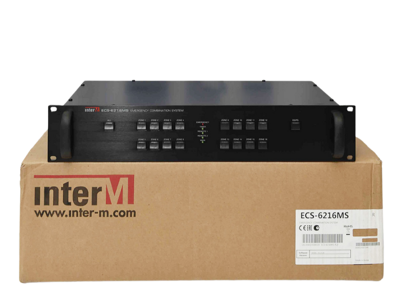 Bộ điều khiển phân vùng mở rộng của PX-6216 Inter-M ECS-6216MS