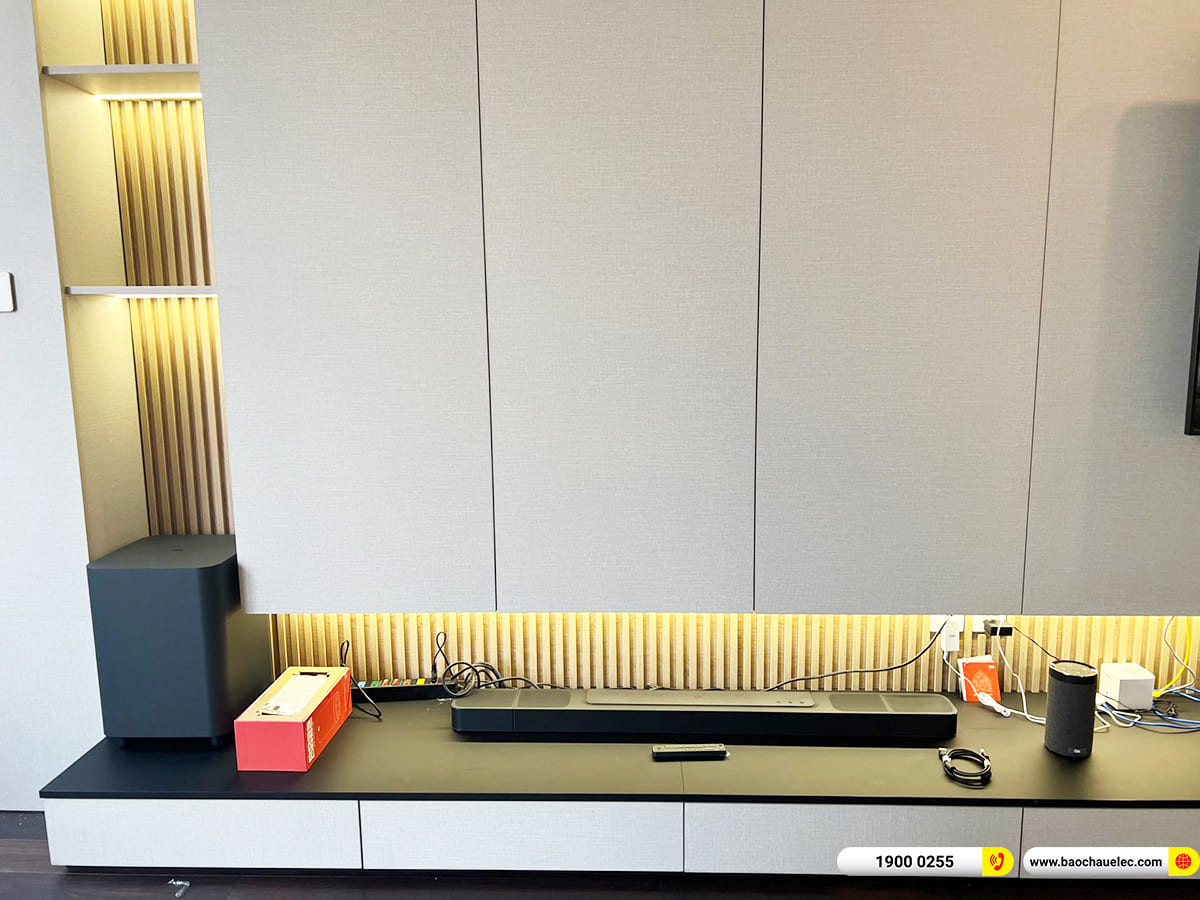 Lắp đặt bộ loa soundbar JBL Bar 1000 cho anh Tuấn ở TPHCM