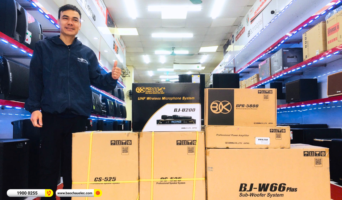 Lắp đặt dàn karaoke BIK gần 45tr cho bác Thuyết tại Bắc Giang