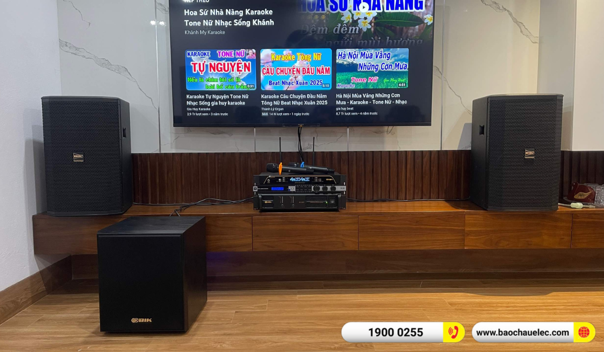 Lắp đặt dàn karaoke BIK hơn 41tr cho cô Trâm tại Hà Nội