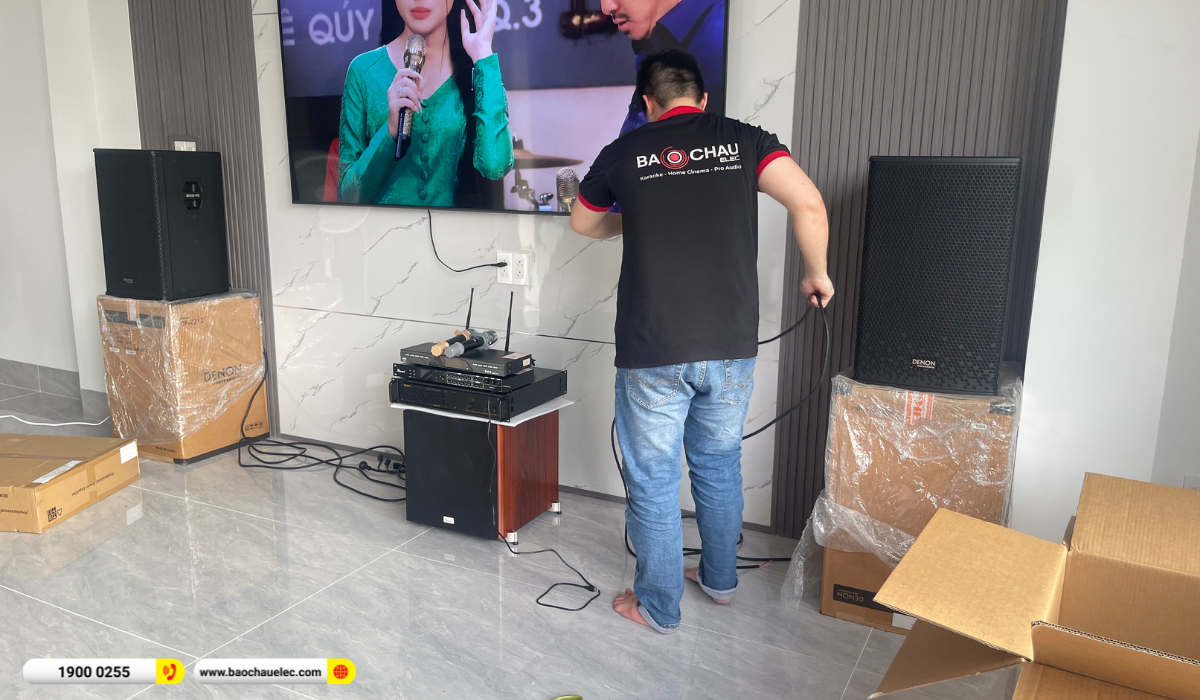 Lắp đặt dàn karaoke Denon gần 33tr cho chị Chi tại Long An