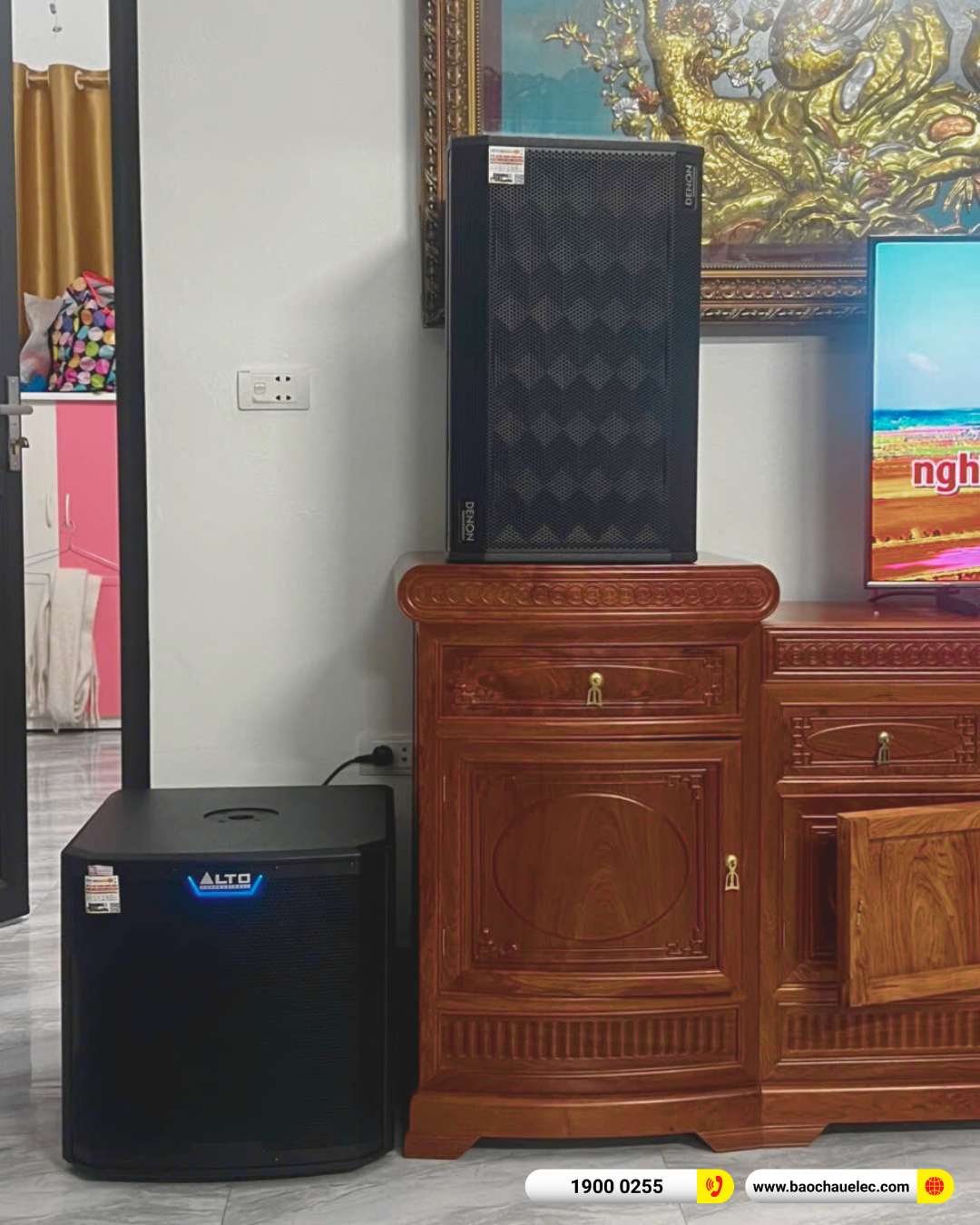 Lắp đặt dàn karaoke Denon hơn 54tr cho chị Hoàn tại Bắc Giang