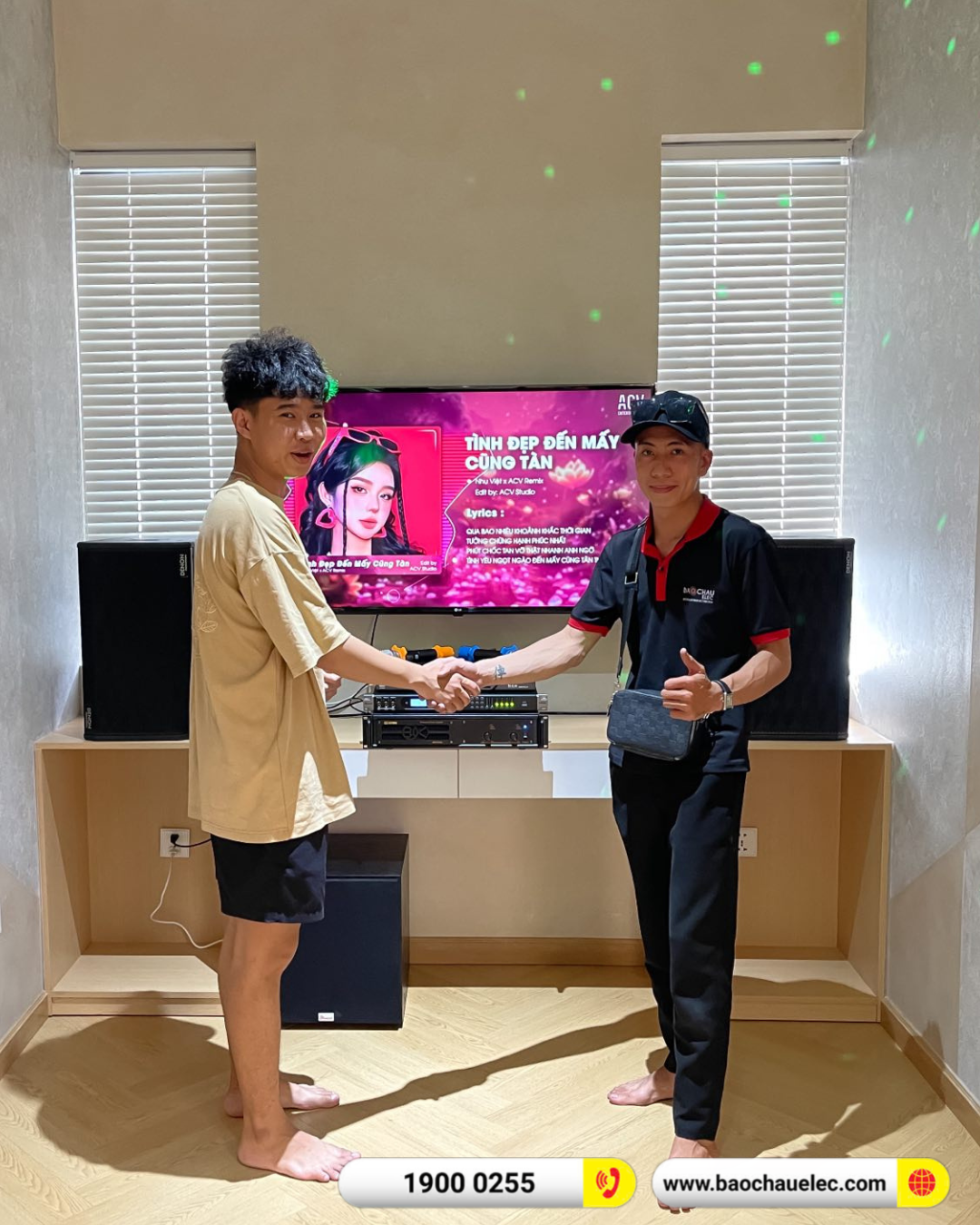 Lắp đặt dàn karaoke Denon hơn 31tr cho anh Hùng tại Bình Dương