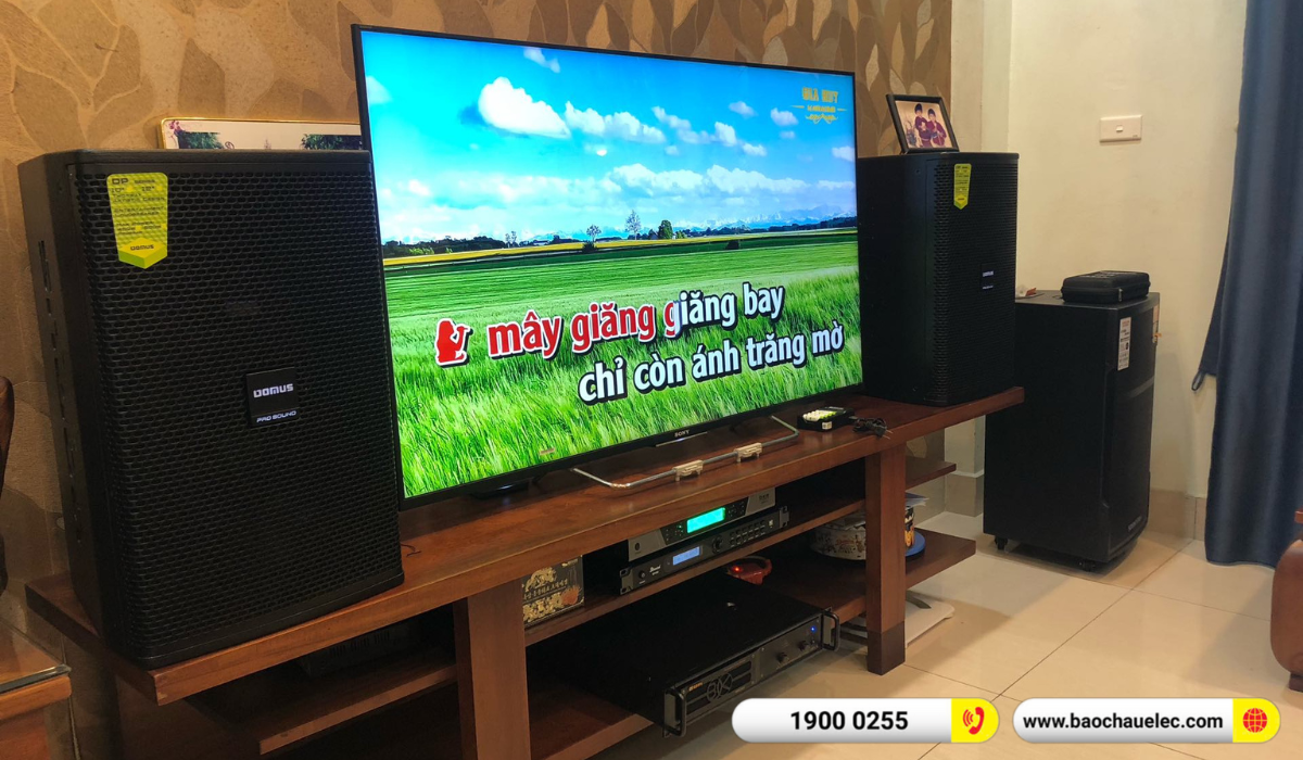 Lắp đặt dàn karaoke Domus hơn 30tr cho cô Vui tại Hà Nội