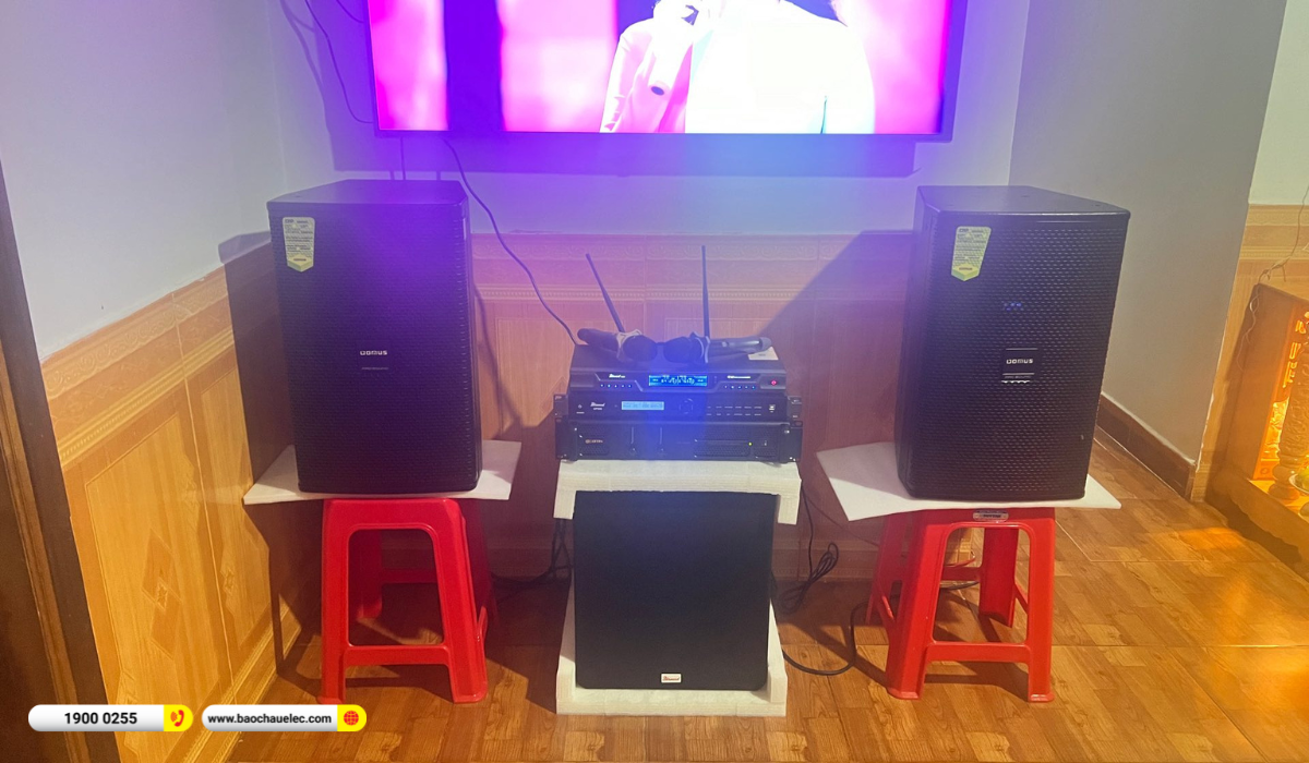 Lắp đặt dàn karaoke Domus hơn 33tr cho chú Phượng tại Đắk Lắk