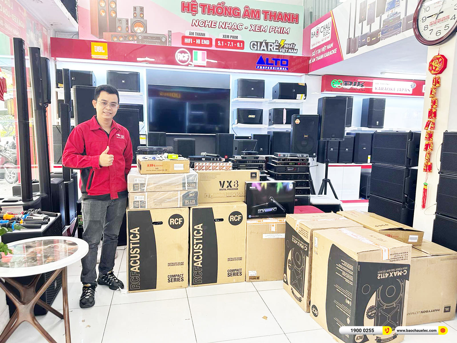 Lắp đặt dàn karaoke RCF 200tr cho anh Sơn ở TPHCM