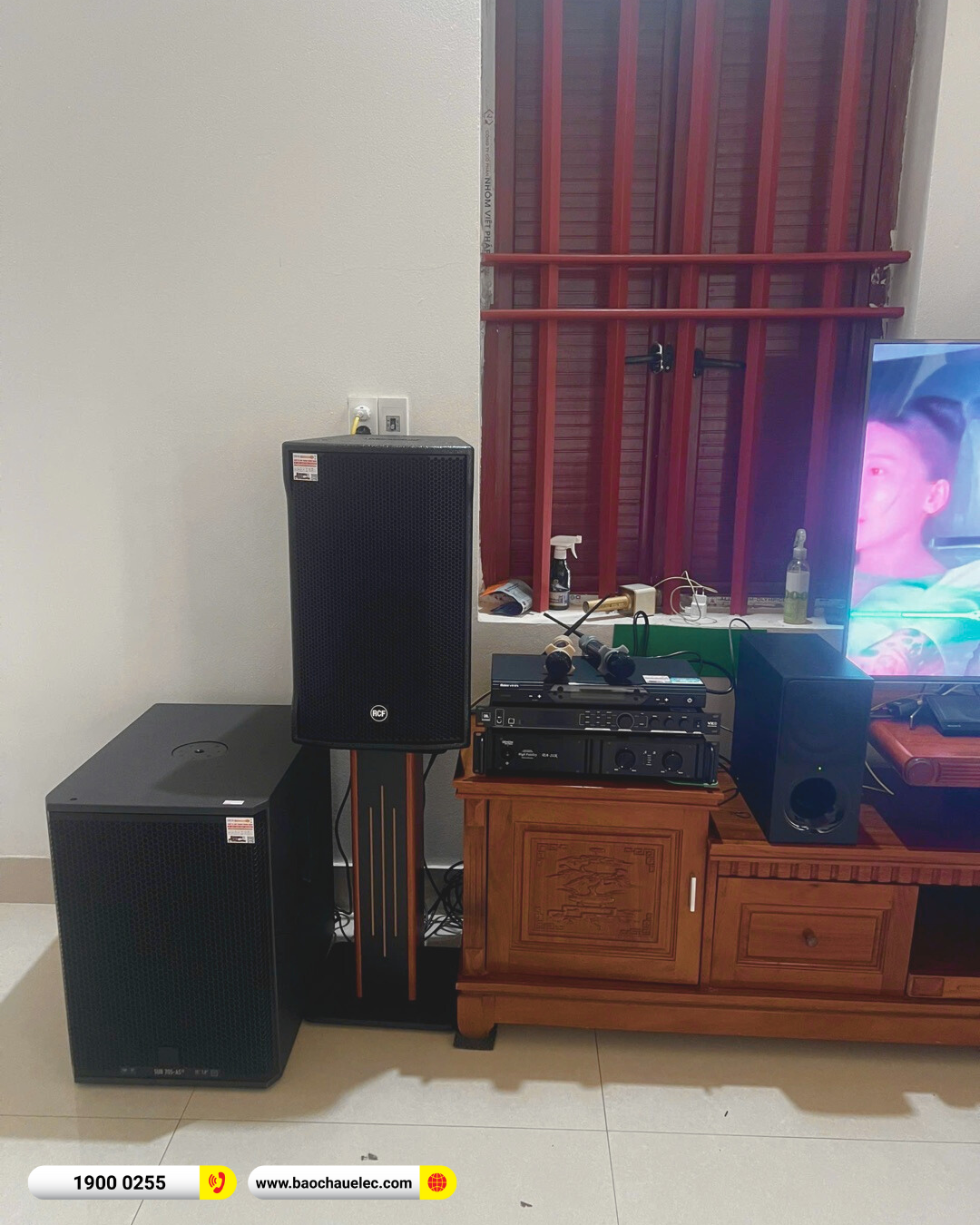 Lắp đặt dàn karaoke RCF gần 139tr cho anh Tiến tại Bắc Giang