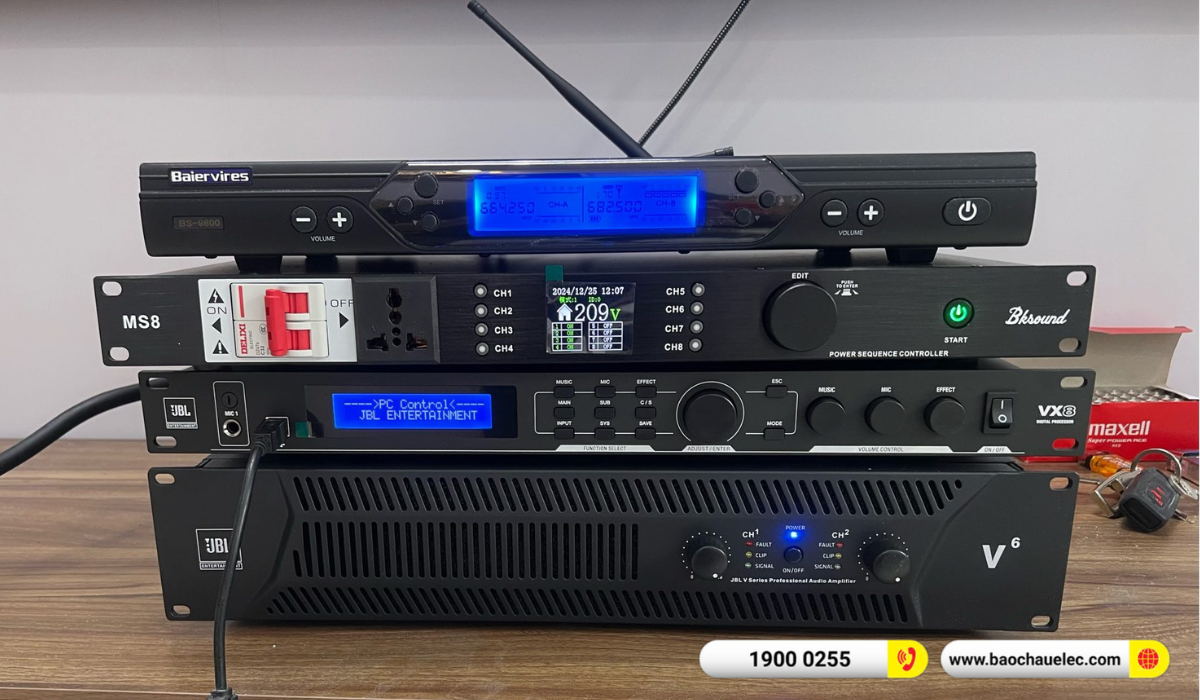 Lắp đặt dàn karaoke RCF hơn 100tr cho chị nga tại Hải Phòng