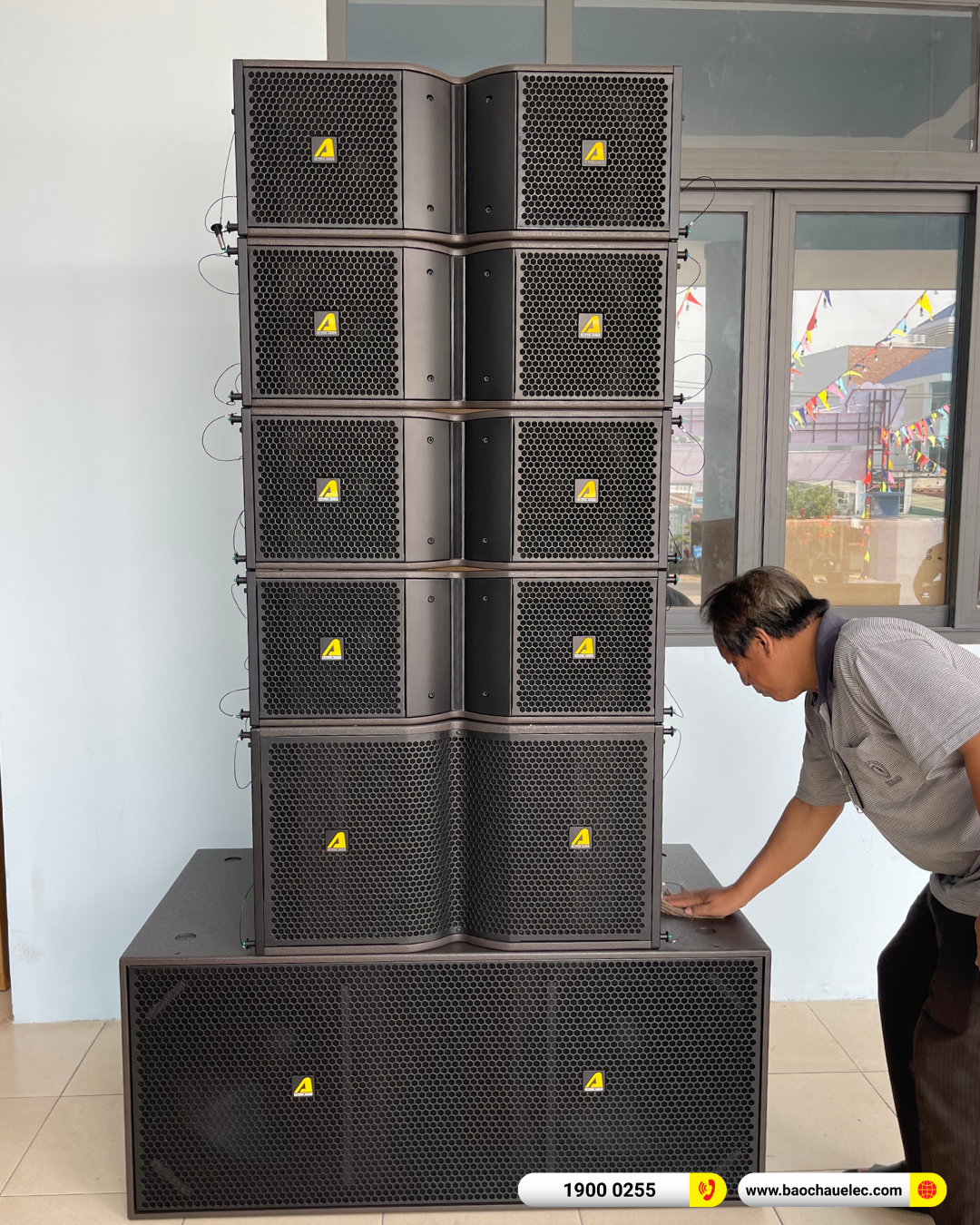 Lắp đặt dàn Line Array Actpro sự kiện, hội trường cho UBND Huyện Củ Chi tại TP HCM