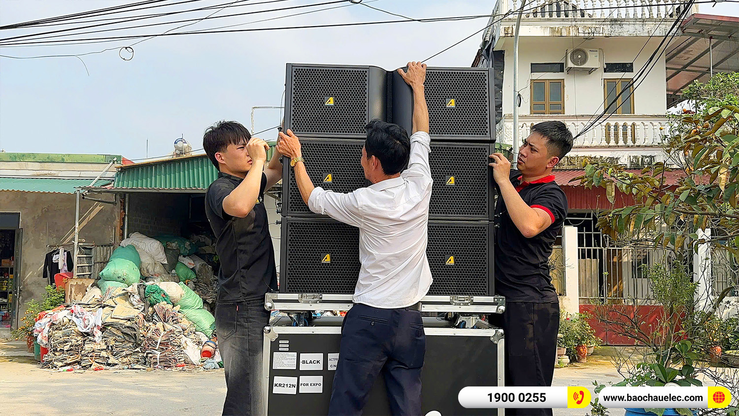 Lắp đặt dàn Line Array Actpro sự kiện, đám cưới hơn 242tr cho anh Hoan tại Hà Nam