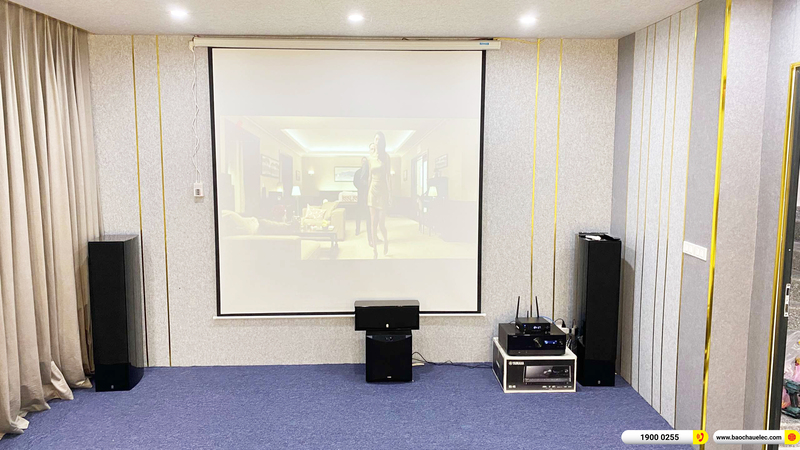 Lắp đặt dàn nghe nhạc, xem phim, máy chiếu Yamaha hơn 56tr cho chị Liên ở Quảng Ninh 
