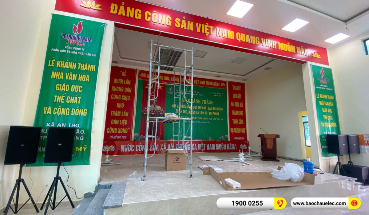 Lắp đặt hệ thống âm thanh hội trường tại UBND xã An Thọ, Hải Phòng