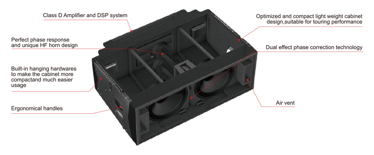 Loa array Audiocenter K-LA212-DSP